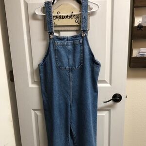 Zara Denim Overalls/Romper Large